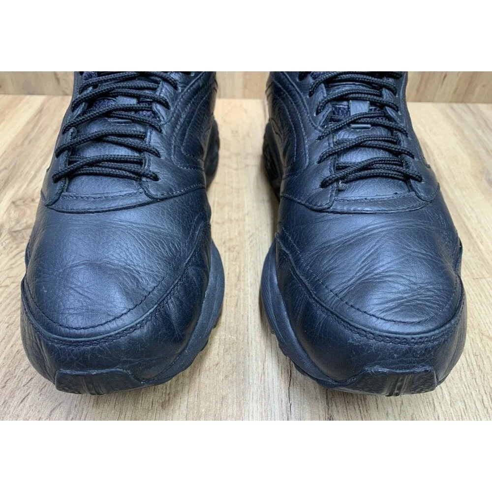 Brooks Addiction Walker Men's 10.5 2E Wide Black Leather Walking Shoes 1100392